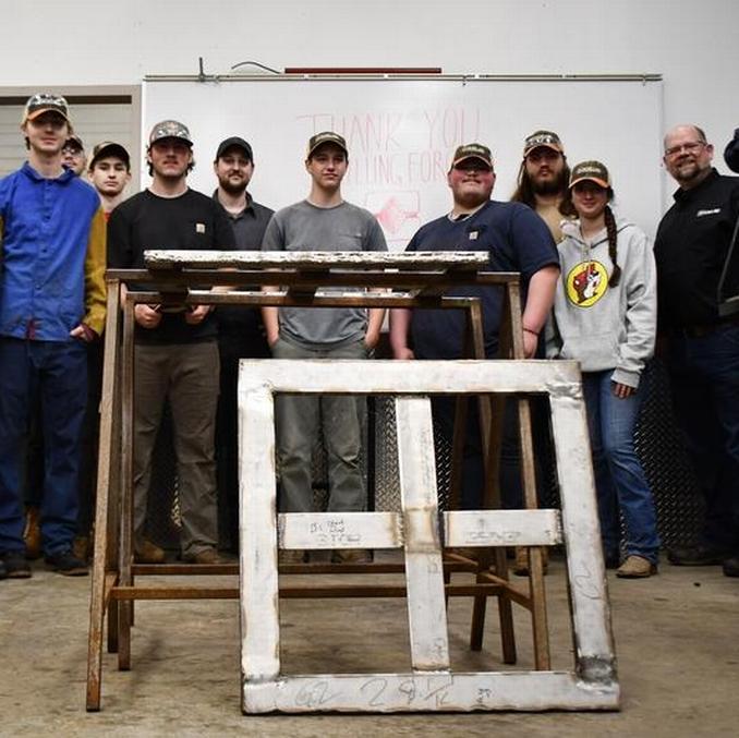 Thompson Road CTE Welding Technology students forge relationship—and metal—with local business